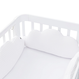 Набор бортиков на кроватку Happy Baby, белый, 3 шт.